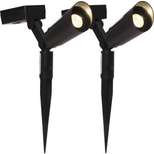 Star Trading Solcellslampa Spotlight Powerspot LED Svart 2-Pack