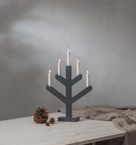 Star Trading Vinga Adventsljusstake 50cm Grå
