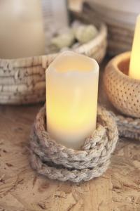 Star Trading Wave Blockljus LED 2-Pack Vit 6cm