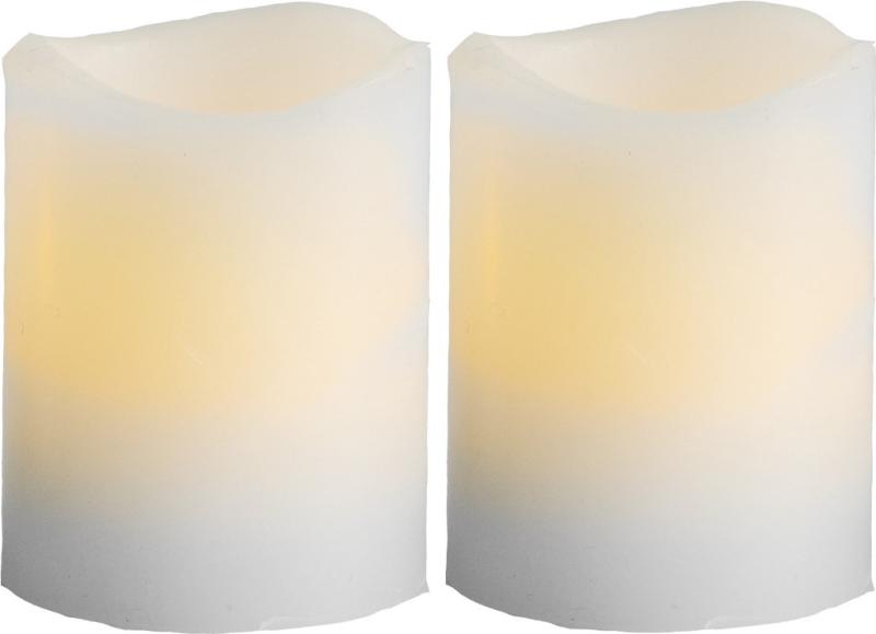 Star Trading Wave Blockljus LED 2-Pack Vit 6cm at lavanille