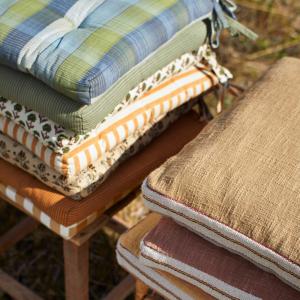 Sittdyna Rutig Grön/Blå 45x45cm Madam Stoltz