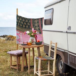 Sittdyna Lila/Offwhite/Mörkblå 45x45cm Madam Stoltz