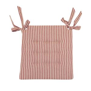 Stolsdyna Randig Anna Röd 41x41cm Redlunds