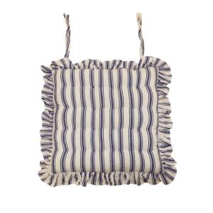 Stolsdyna Redlunds Madicken Med Knytband Blå 40x40cm