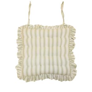 Stolsdyna Redlunds Madicken Med Knytband Grön 40x40cm