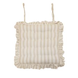 Stolsdyna Redlunds Madicken Med Knytband Linnebeige 40x40cm