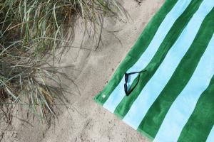 Strandhandduk Grön/Blå Redlunds Happy 80x160cm