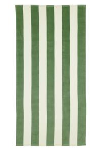 Strandhandduk Redlunds Happy Vit/Grön 80x160cm