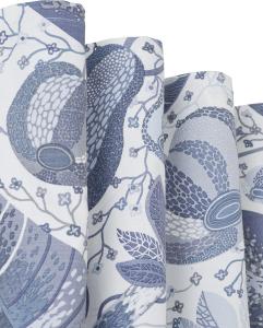 Gardin Denimblå 2-Pack Svanefors Adam & Eva 145x250cm