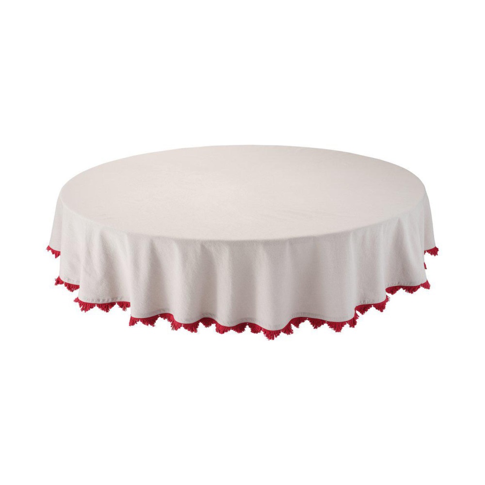 Rund Duk Stine Röd Ø160cm Svanefors-lavanille.com