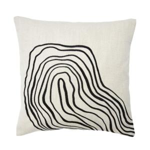 Svanefors Curve Kuddfodral Svart/Vit 45x45cm