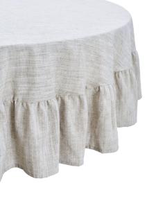 Rund Duk Sabina Linnebeige Ø160cm Svanefors