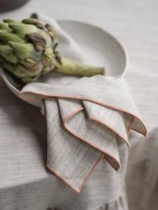 Tygservett Sabina Korall 45x45cm Svanefors