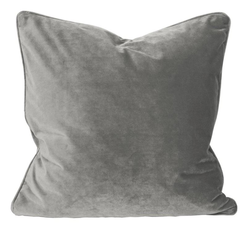 Svanefors Elise Kuddfodral Sammet 45x45cm Grå at lavanille
