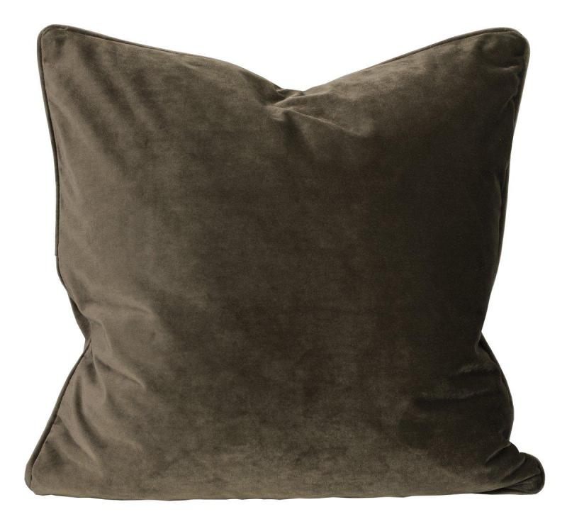Svanefors Elise Kuddfodral Sammet 45x45cm Mörkbrun at lavanille