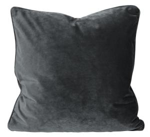 Kuddfodral Sammet Elise 45x45cm Mörkgrå Svanefors