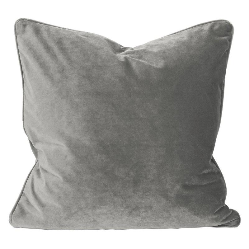 Svanefors Elise Kuddfodral Sammet 60x60cm Grå at lavanille