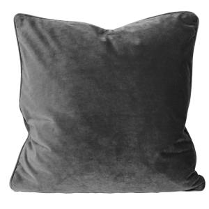 Kuddfodral Sammet Elise 60x60cm Mörkgrå Svanefors