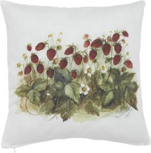 Svanefors Smultron Kuddfodral 45x45cm Röd