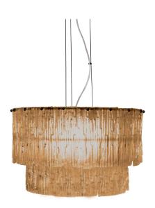 Taklampa Abelone Amber/Svart 47cm Aneta Lighting