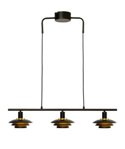 Taklampa Aneta Lighting Epsilon Svart 3L 86cm