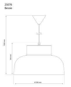 Taklampa Bessie Vit 39cm Aneta Lighting