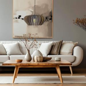 Taklampa Trä Calyps Brun Ø45 Aneta Lighting