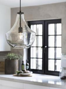 Taklampa Glas Klar/Svart PR Home Hamilton 30cm