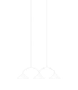 Taklampa Pendel 3L Vit Globen Lighting Curve 95cm