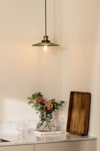 Taklampa Pendel Glas Grön Globen Lighting Cobbler 25cm