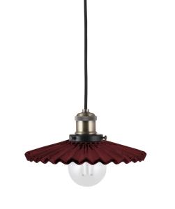 Taklampa Pendel Glas Vinröd Globen Lighting Cobbler 25cm