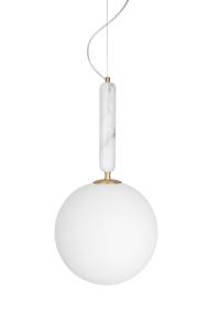 Taklampa Pendel Marmor Vit Globen Lighting Torrano 30cm