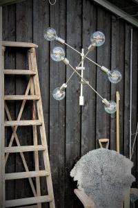 Taklampa Satin Nickel Oriva Spröt 70 cm