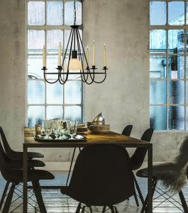 Taklampa Svart 60cm Aneta Lighting Kronoberg