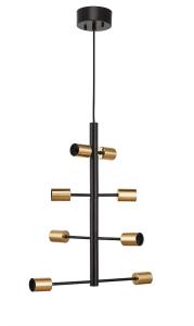 Taklampa Svart/Mässing 8L Oriva Verona 58cm