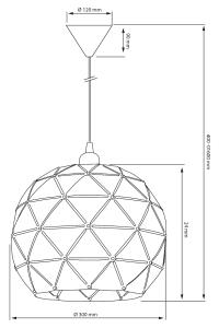 Taklampa Svart Rund Aneta Lighting Lattice 30cm