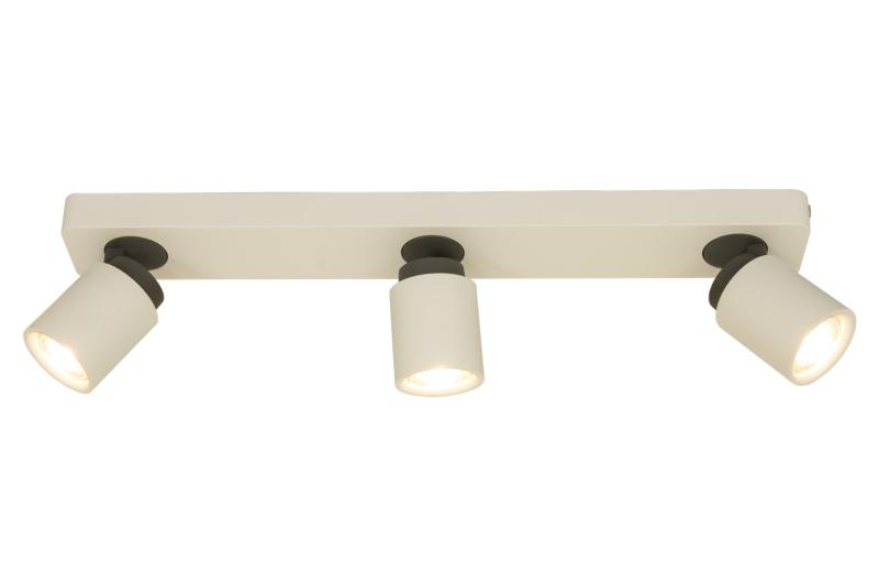 Takspotlight Vit/Grå Rak 3L Aneta Lighting Rollo at lavanille