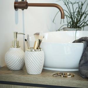 Tandborsthållare Milda Camel/Guld 11cm Lene Bjerre