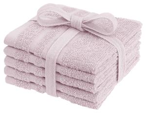 Tvättlappar Borganäs of Sweden Basic Frotté Rosa 5-Pack 25x25cm