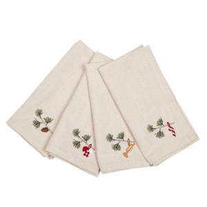 Tygservett Fondaco Marion Linnebeige 45x45cm 4-Pack