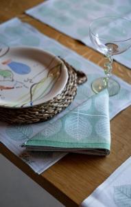 Tygservett Grön Ekelund Berså 35x35cm