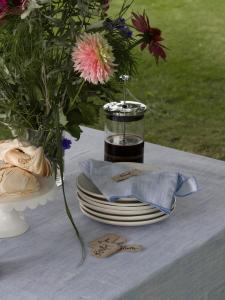 Bordsduk Svanefors Sabina Denimblå 160x280cm