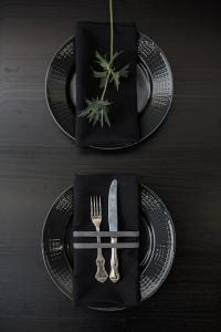 Tygservett Svart Fritz Magnus Sintra 50x50cm