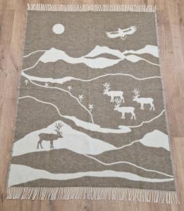 Ullpläd Arvidssons Textil Fjällvandring Beige 130x170cm