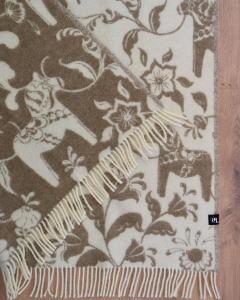 Ullpläd Arvidssons Textil Leksand Beige 130x170cm