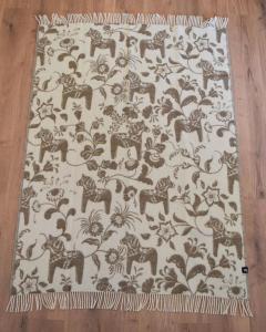 Ullpläd Arvidssons Textil Leksand Beige 130x170cm