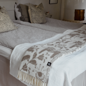 Ullpläd Arvidssons Textil Leksand Beige 130x170cm