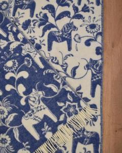 Ullpläd Arvidssons Textil Leksand Blå 130x170cm