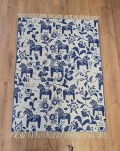 Ullpläd Arvidssons Textil Leksand Blå 130x170cm