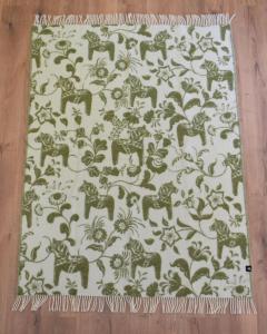 Ullpläd Arvidssons Textil Leksand Grön 130x170cm
